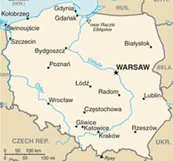 Mapa da Polônia