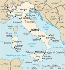Mapa da Itália