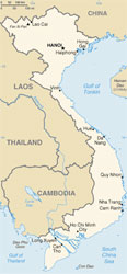 Mapa do Vietnã